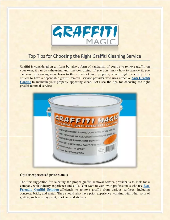 top top tips for choosing the right graffiti