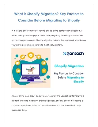 What is Shopify Migration and Key Factors to Consider Before Migrating to Shopify