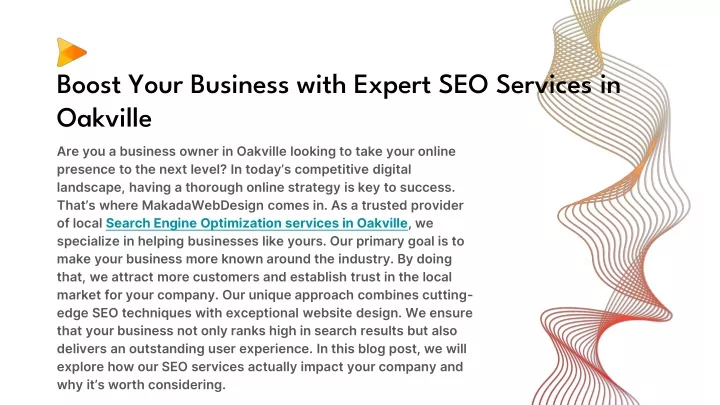 boost your business with expert seo services in oakville