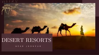 Book The Desert Resorts Near Jodhpur