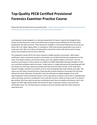 top quality pecb certified provisional forensics