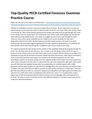 top quality pecb certified forensics examiner
