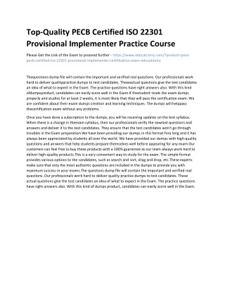 top quality pecb certified iso 22301 provisional