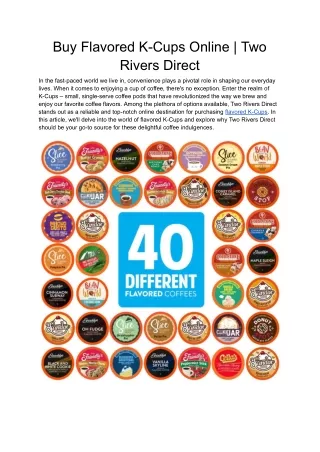 Buy Flavored K-Cups Online _ Two Rivers Direct