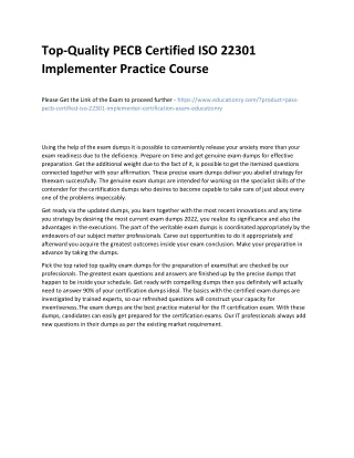 top quality pecb certified iso 22301 implementer