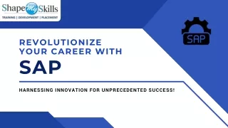 Revolutionize Your Career with SAP Harnessing Innovation for Unprecedented Success!