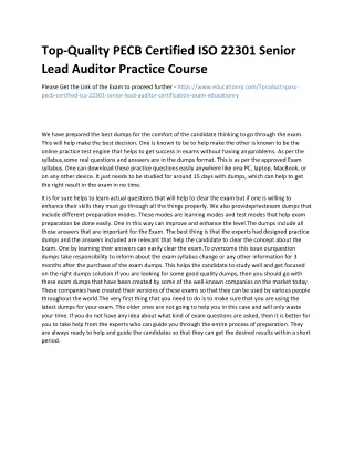 top quality pecb certified iso 22301 senior lead