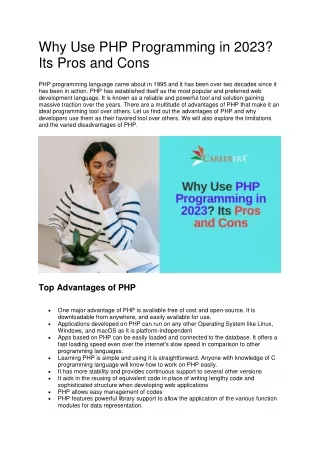 Why Should PHP Be Used in 2023 Programming? Pros and Cons