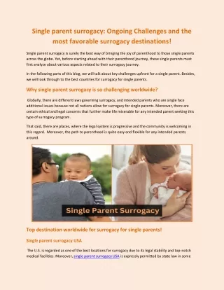 single parent surrogacy ongoing challenges