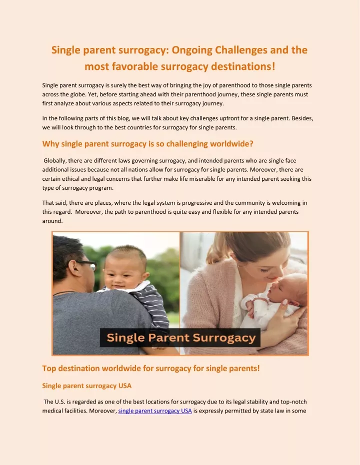 single parent surrogacy ongoing challenges
