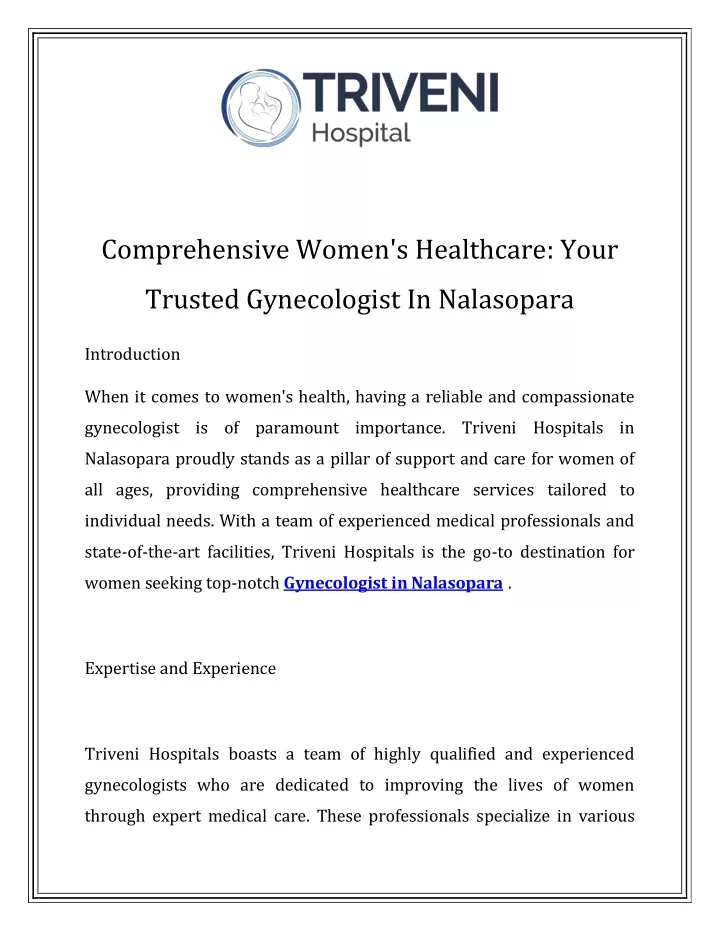 comprehensive women s healthcare your