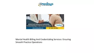 mental health billing and credentialing services