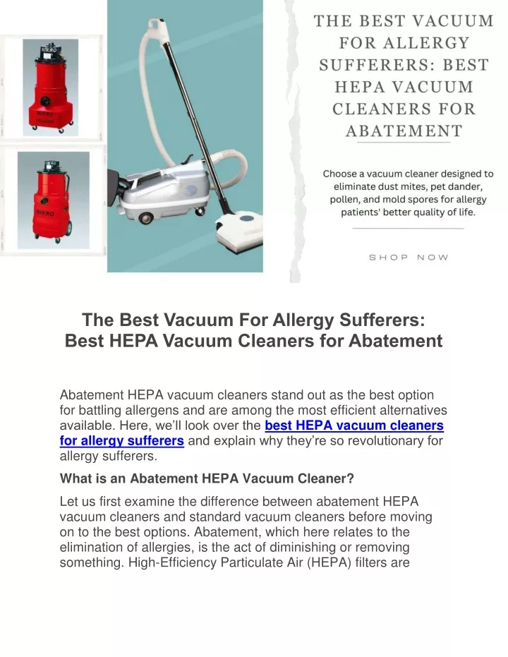 the best vacuum for allergy sufferers best hepa