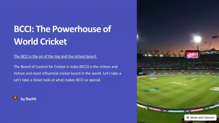 bcci the powerhouse of world cricket