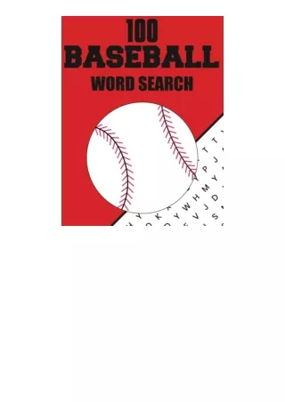Download PDF 100 Baseball Word Search Large Print For Adults full