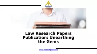 Law Research Paper Publication - Aimlay Research