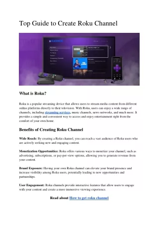 Top Guide to Create Roku Channel