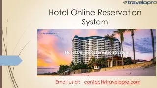 hotel online reservation system