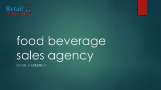 food beverage sales agency