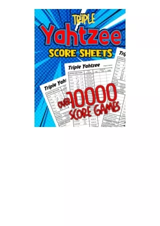 Download Triple Yahtzee Score Pads Large Print: 8.5 x 11 Inches Triple Yahtzee Score Sheets, 1001 Large Size Triple Yatz