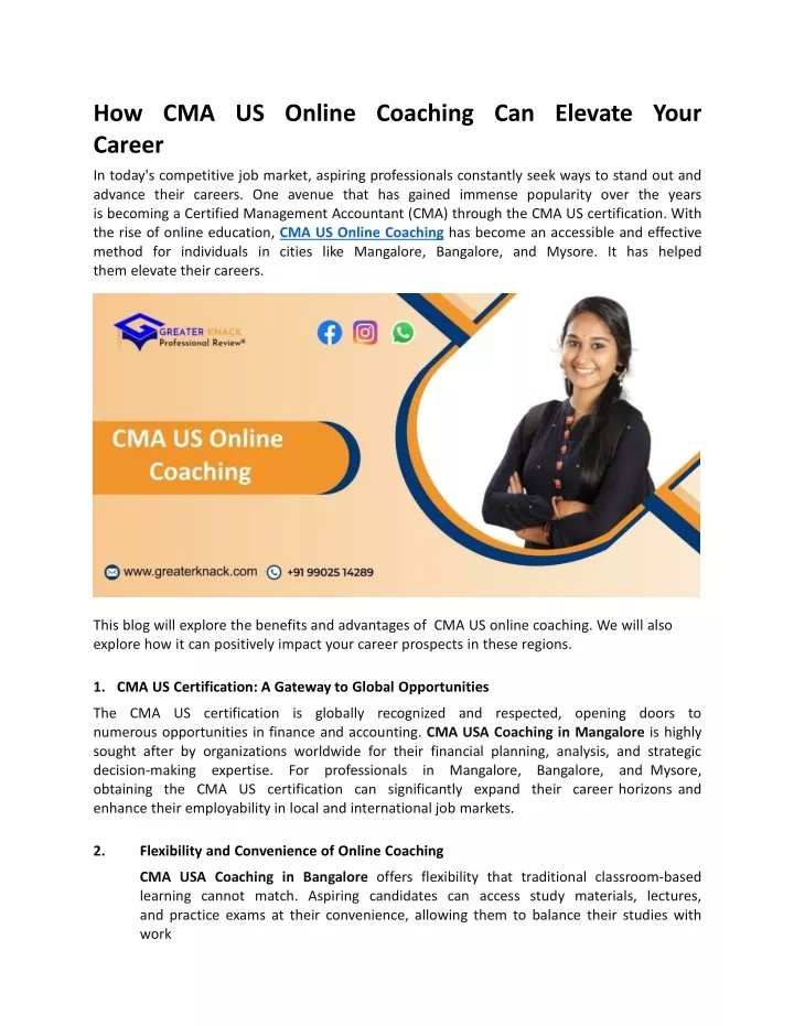 how cma us online coaching can elevate your