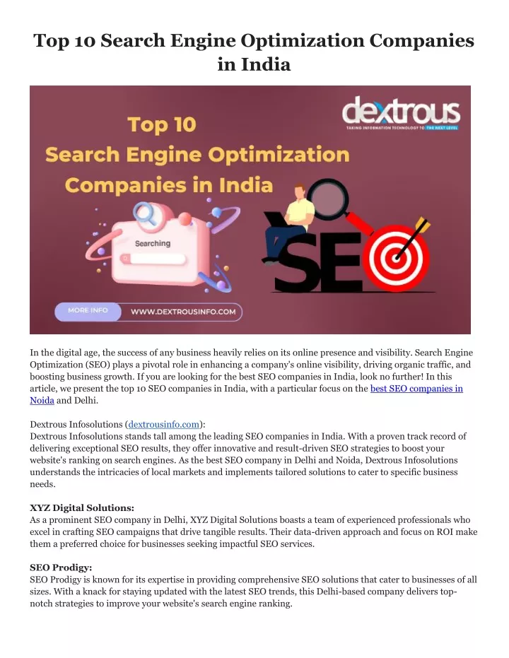 top 10 search engine optimization companies