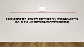 Discovering the Ultimate Photography Studio Space for Rent in Boston Empowering Photographers