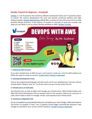 DevOps Tutorial for Beginners