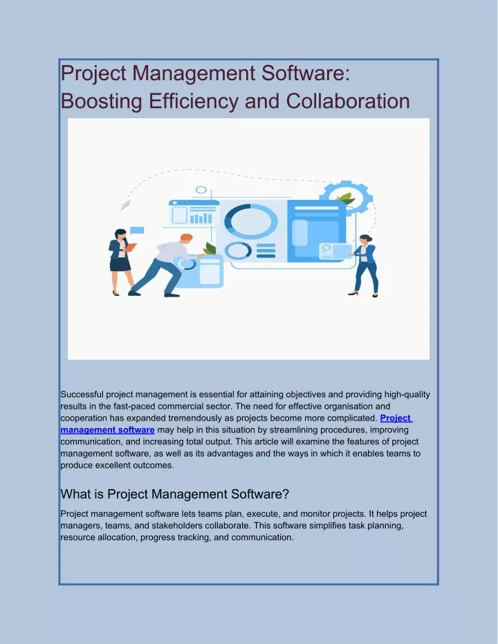 project management software boosting efficiency