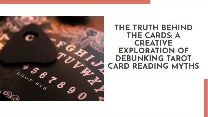 the truth behind the cards a creative exploration