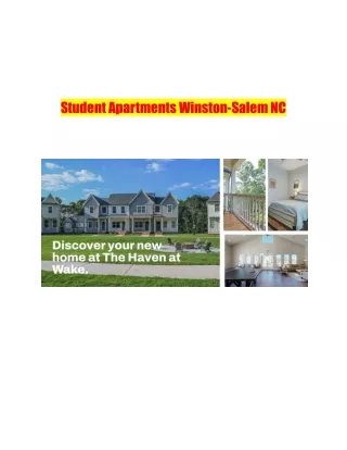 Student Apartments Winston-Salem NC