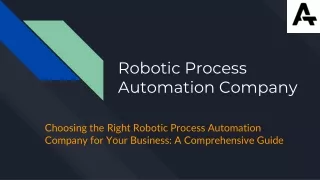 Robotic Process Automation Company