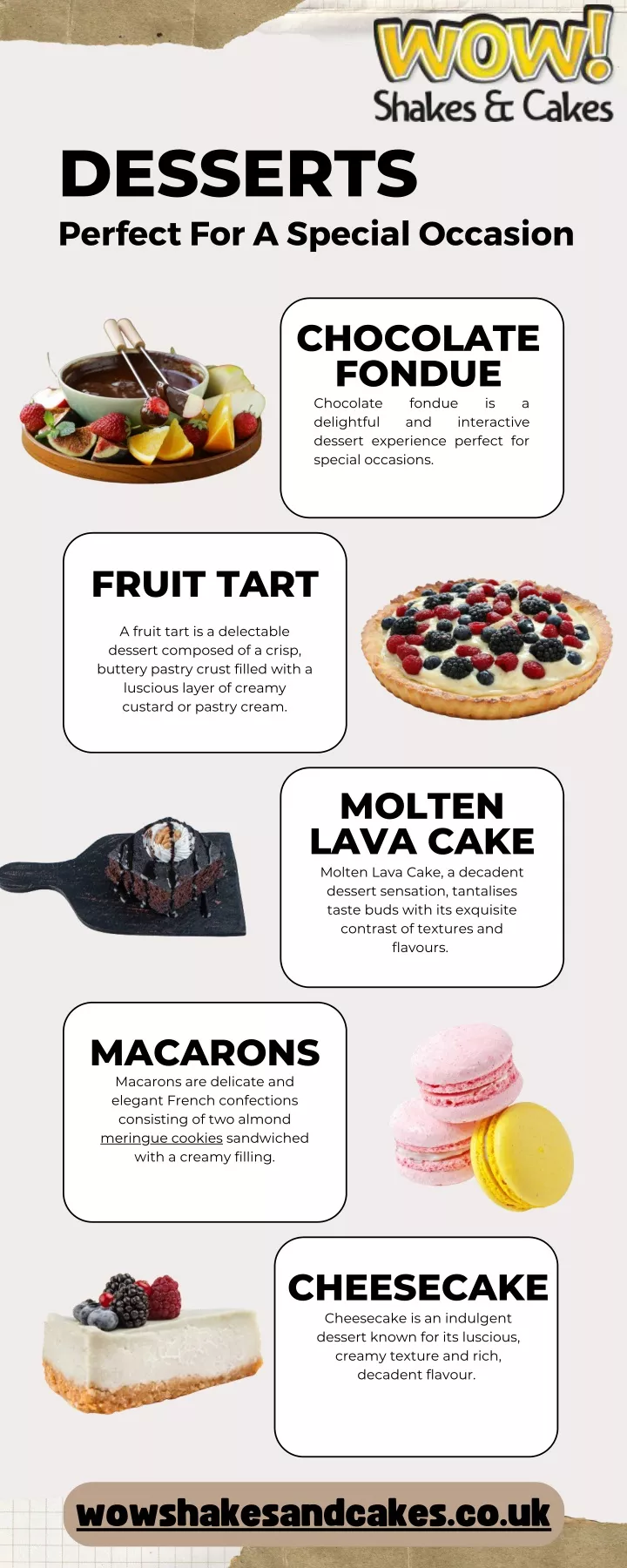 desserts perfect for a special occasion