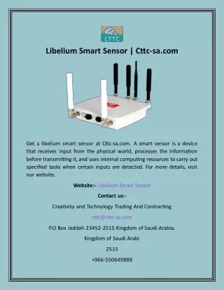Libelium Smart Sensor  Cttc-sa