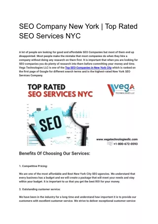 SEO Company New York | Top Rated SEO Services NYC