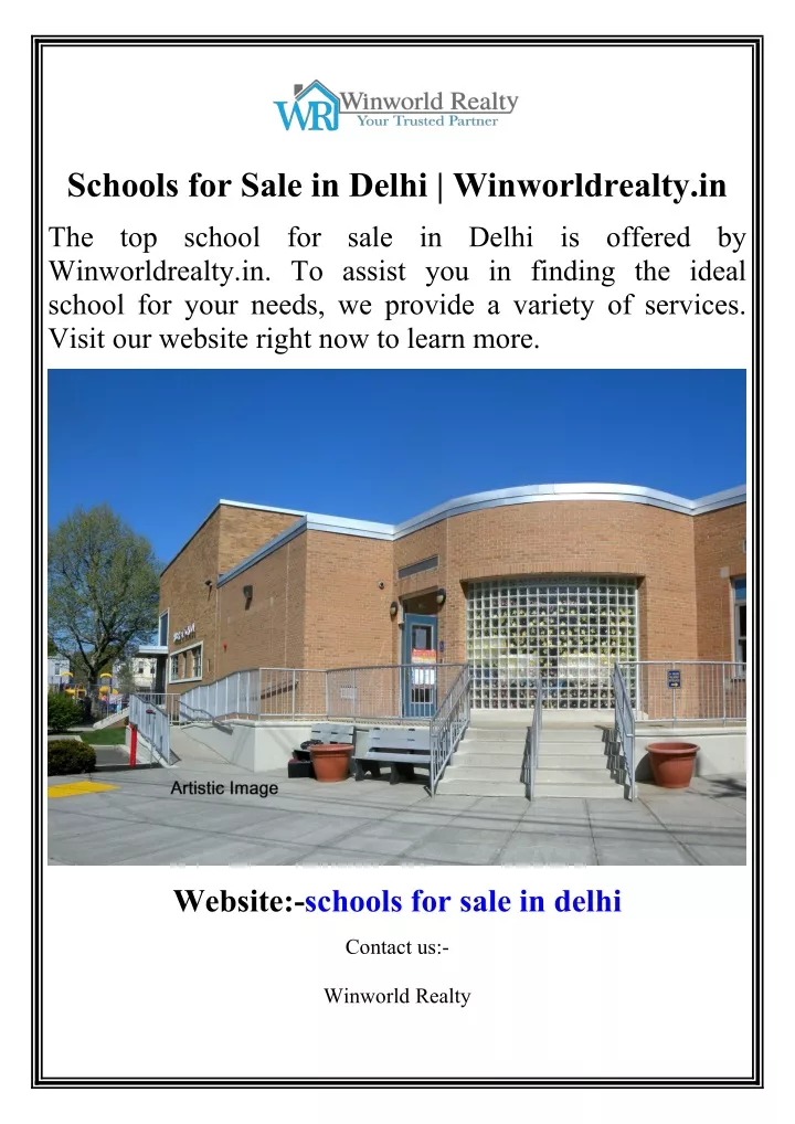 schools for sale in delhi winworldrealty in