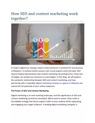 How SEO and content marketing work together?