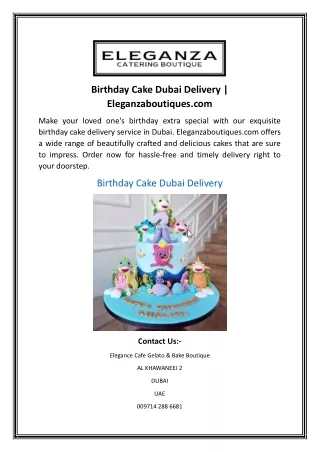 PPT - Birthday Cake Delivery in Dubai PowerPoint Presentation, free ...