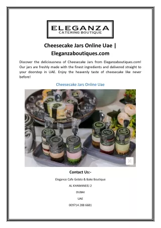 Cheesecake Jars Online Uae Eleganzaboutiques