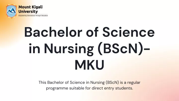 bachelor of science in nursing bscn mku
