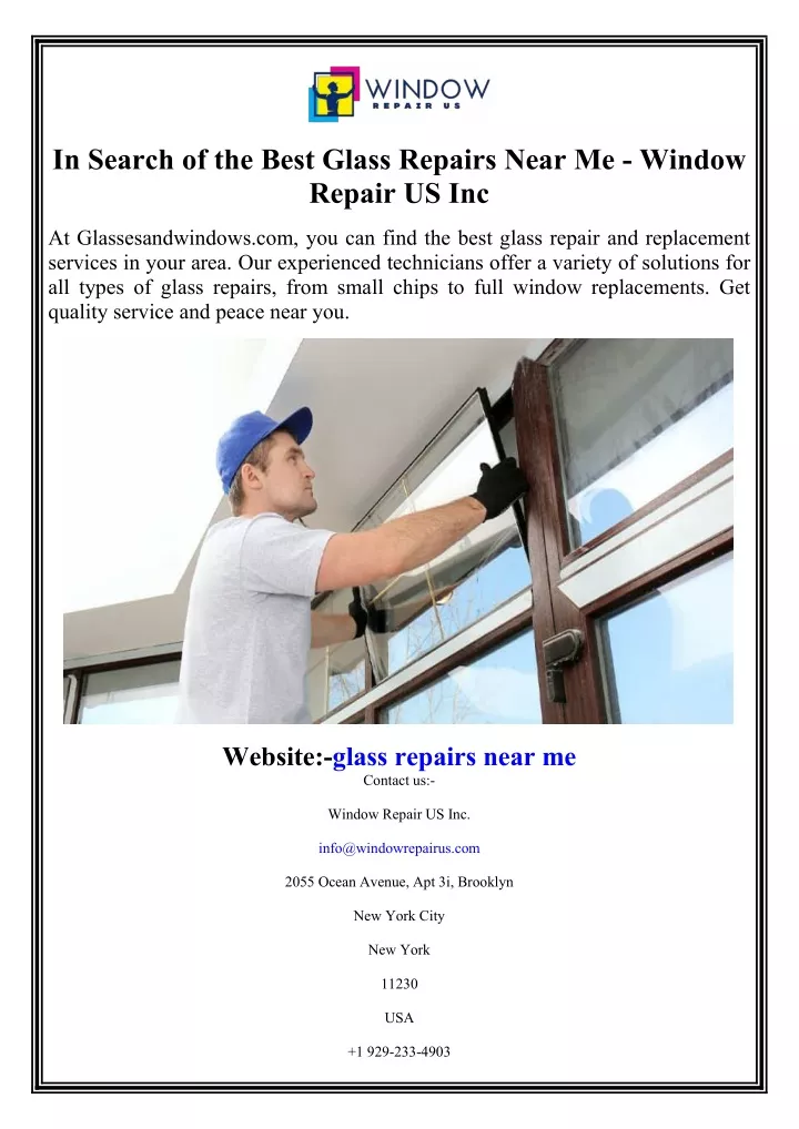 in search of the best glass repairs near