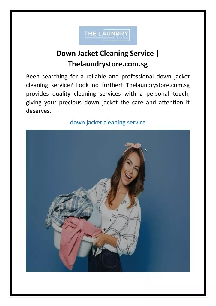 down jacket cleaning service thelaundrystore