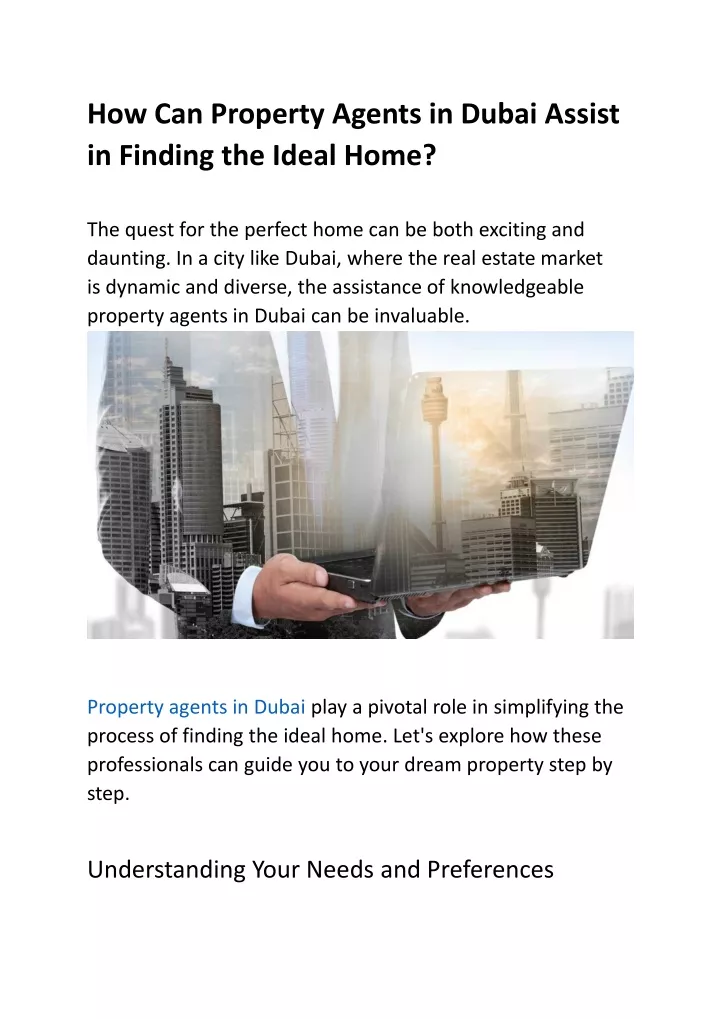 how can property agents in dubai assist
