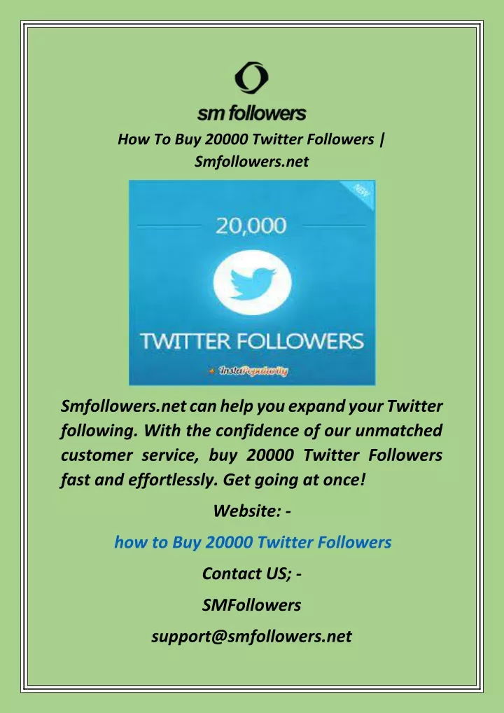 how to buy 20000 twitter followers smfollowers net