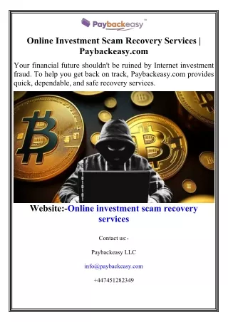 Online Investment Scam Recovery Services Paybackeasy.com