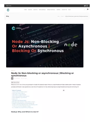 Node Js Non-blocking or asynchronous  Blocking or synchronous