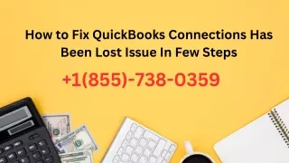 What Causes Lost Connection in QuickBooks  & How to Fix