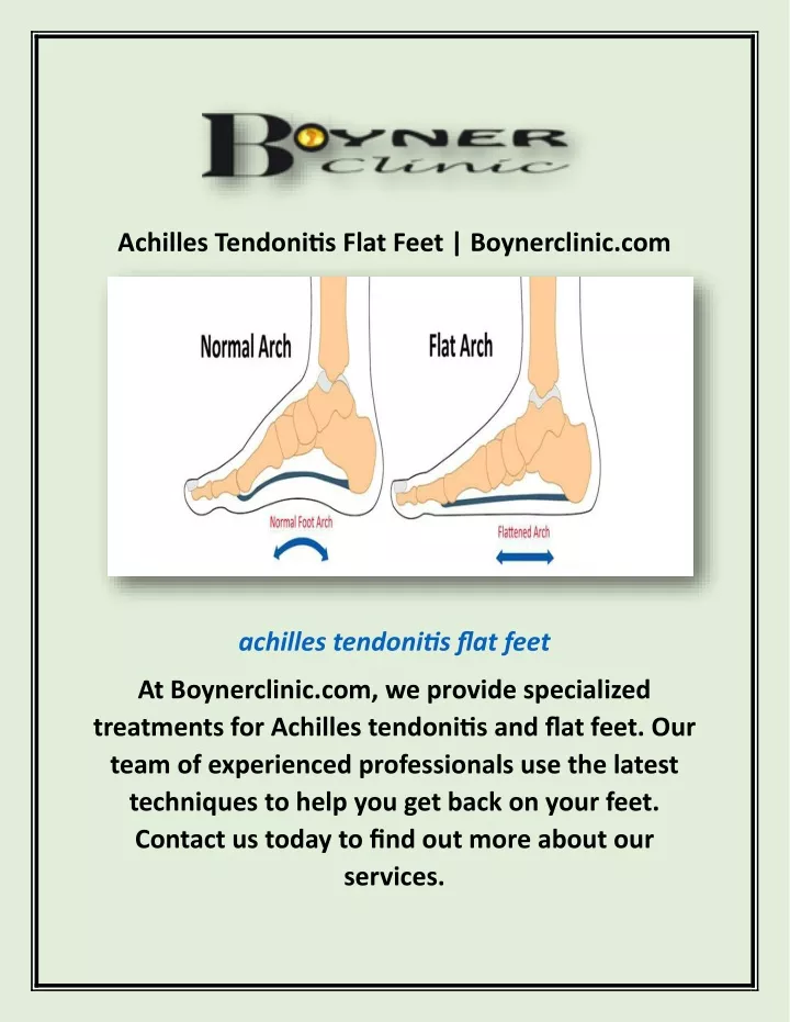 achilles tendonitis flat feet boynerclinic com