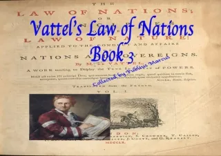 Download Book [PDF] Vattel's Law of Nations Preliminaries and Books 1 thru 4
