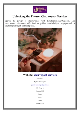 unlocking the future clairvoyant services